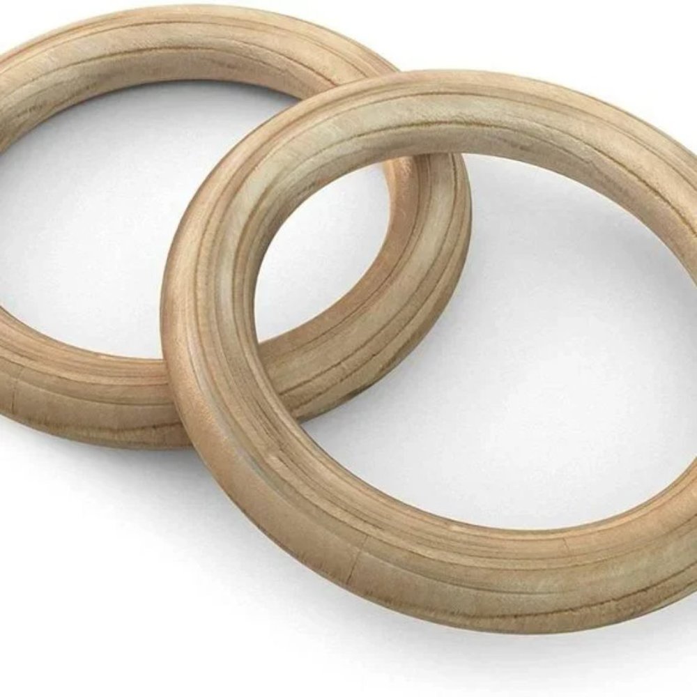 Wood Gymnastic Rings Heavy Duty Cross Training